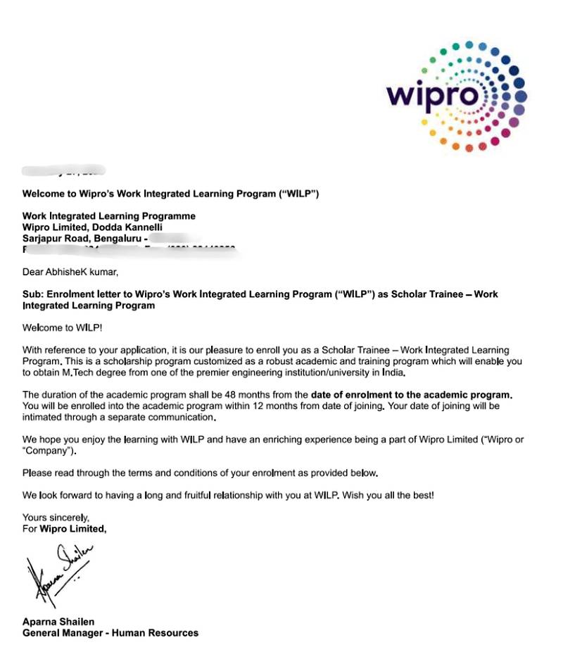 Offer letter