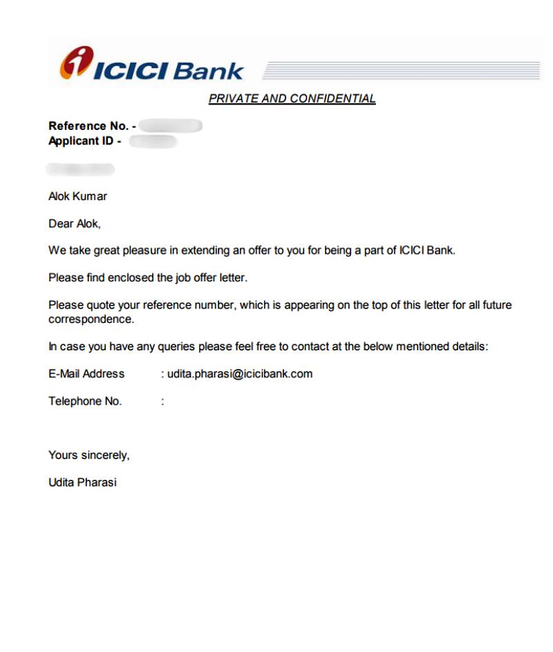 Offer letter