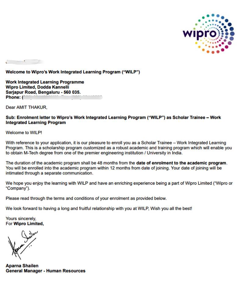 Offer letter