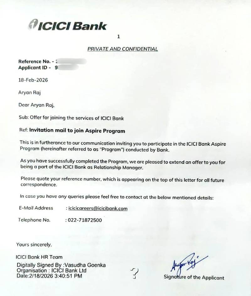 Offer letter
