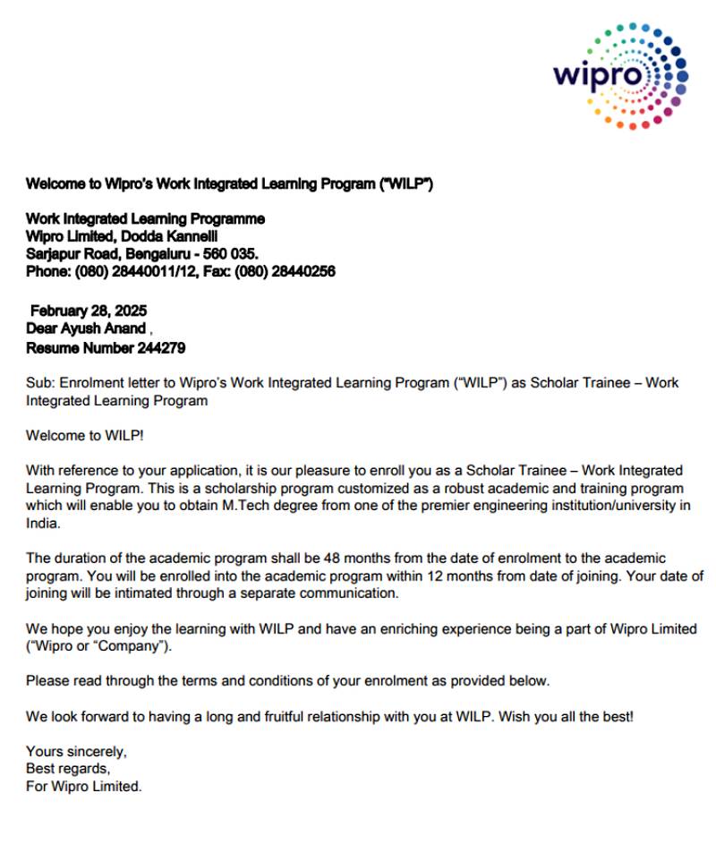 Offer letter