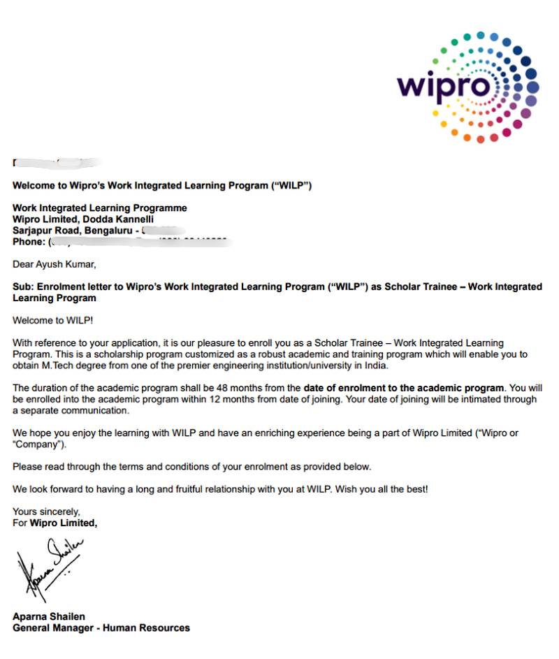 Offer letter