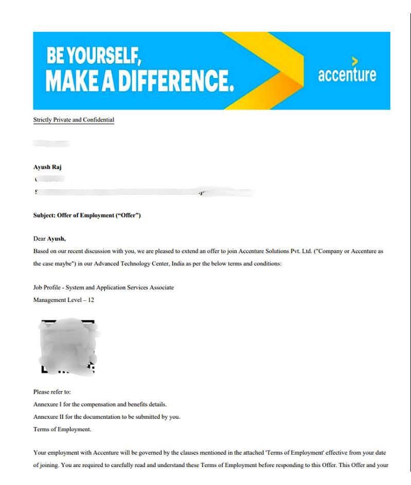 Offer letter