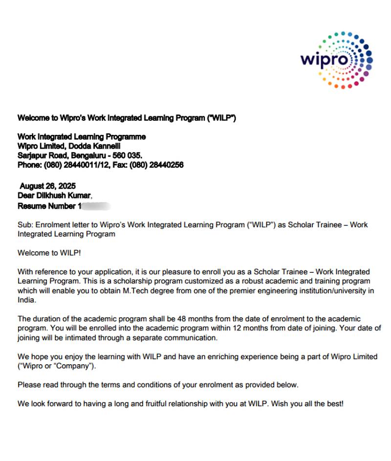 Offer letter