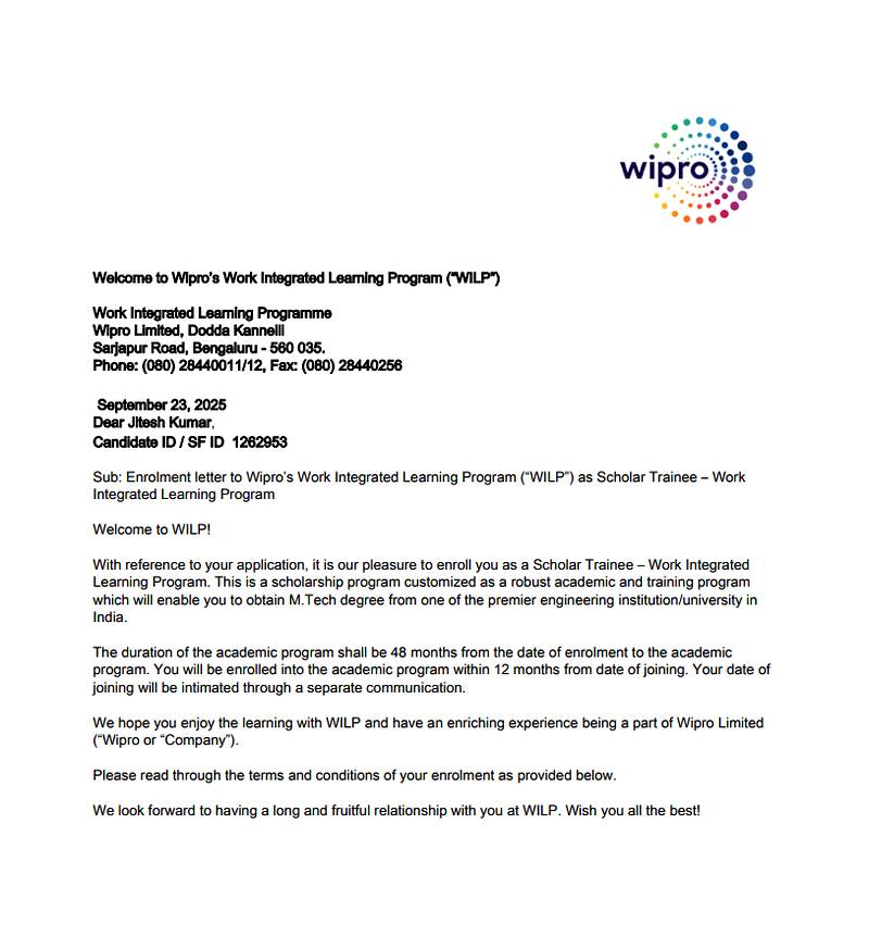 Offer letter