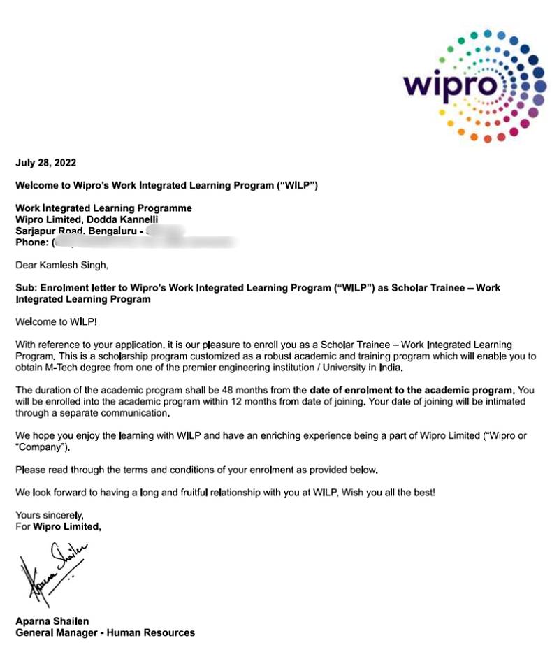 Offer letter