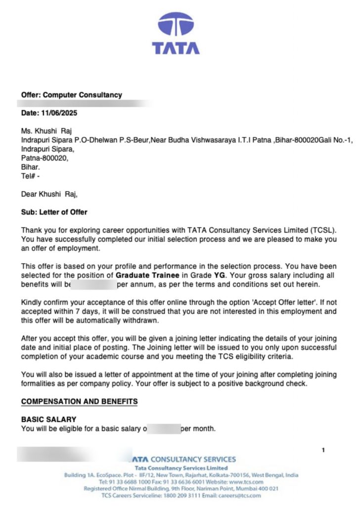 Offer letter