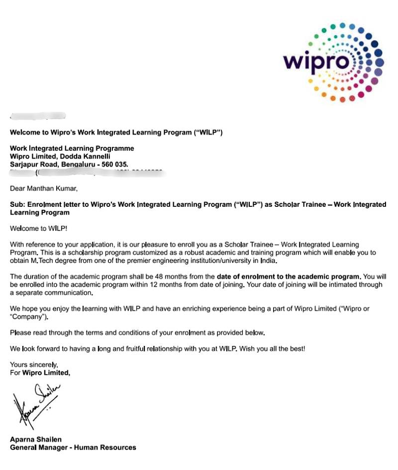 Offer letter