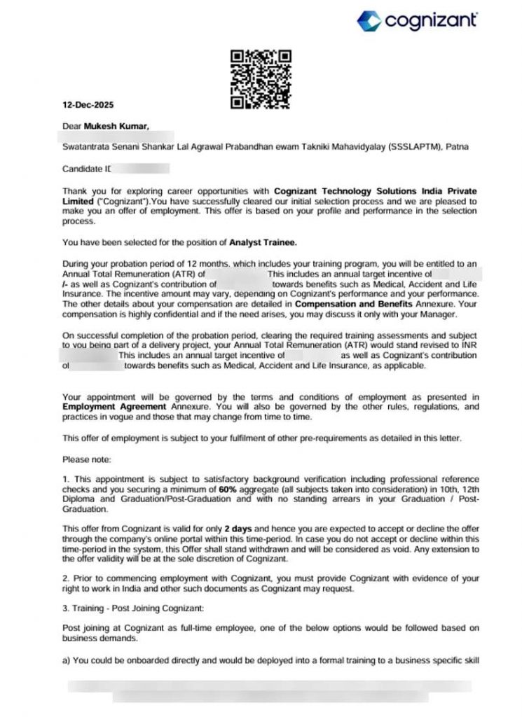 Offer letter