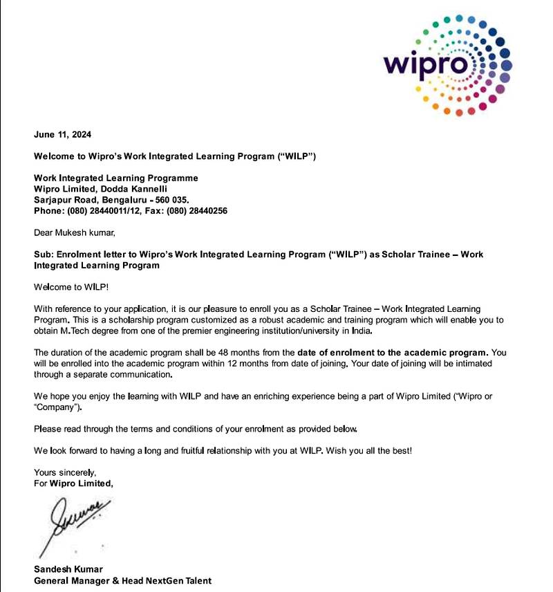 Offer letter