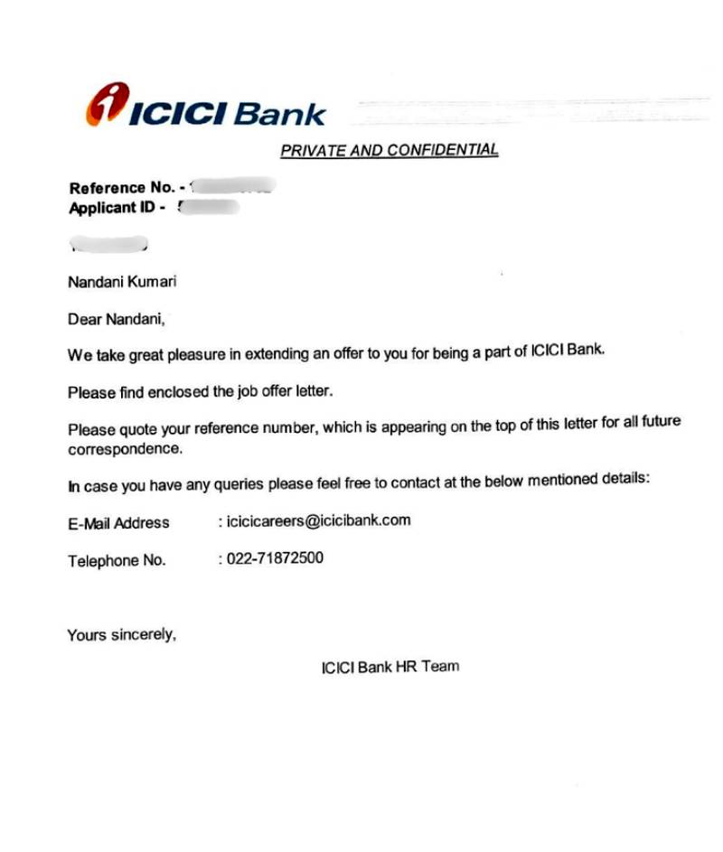 Offer letter
