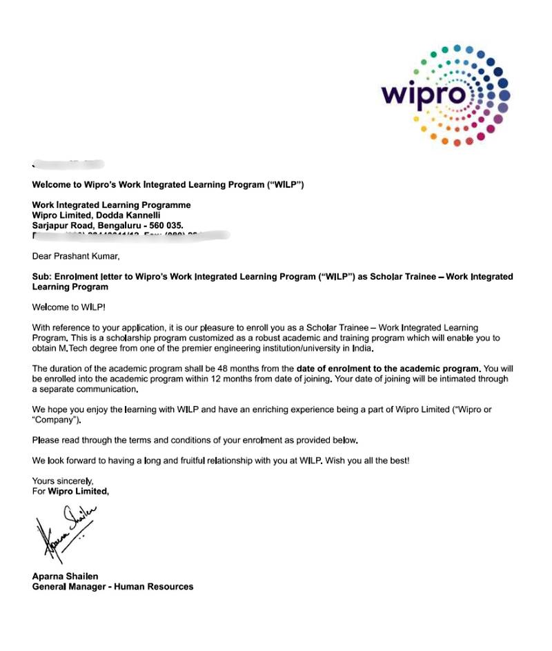 Offer letter