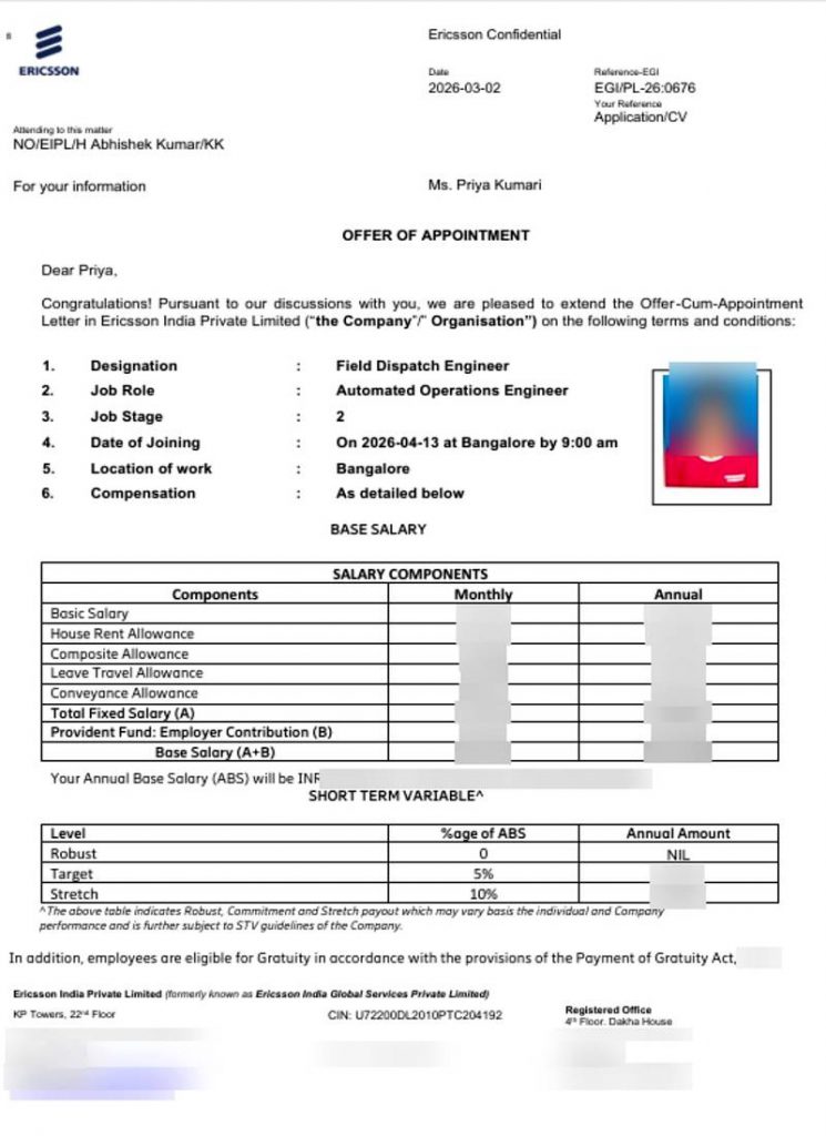 Offer letter