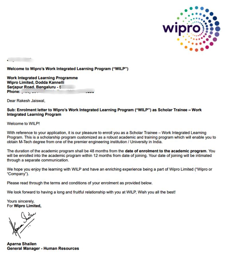 Offer letter