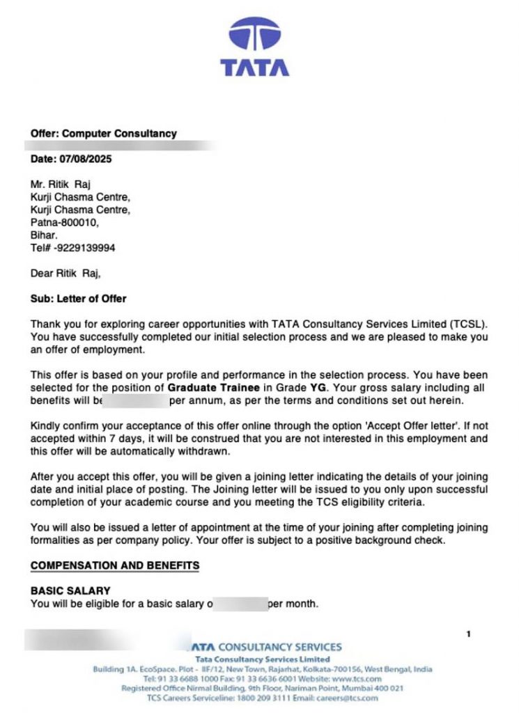 Offer letter