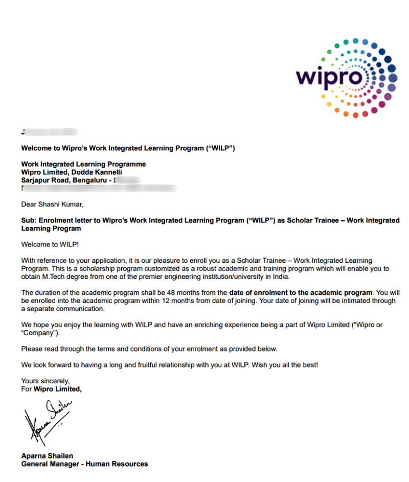 Offer letter