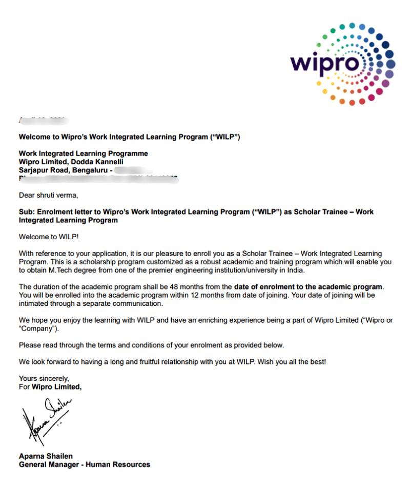Offer letter
