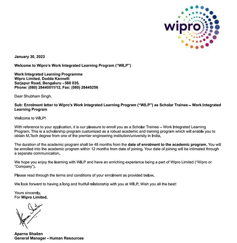 Offer letter