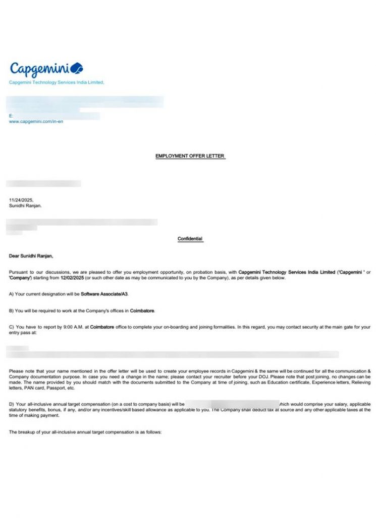 Offer letter
