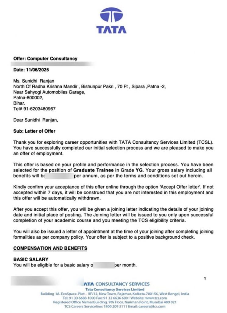 Offer letter