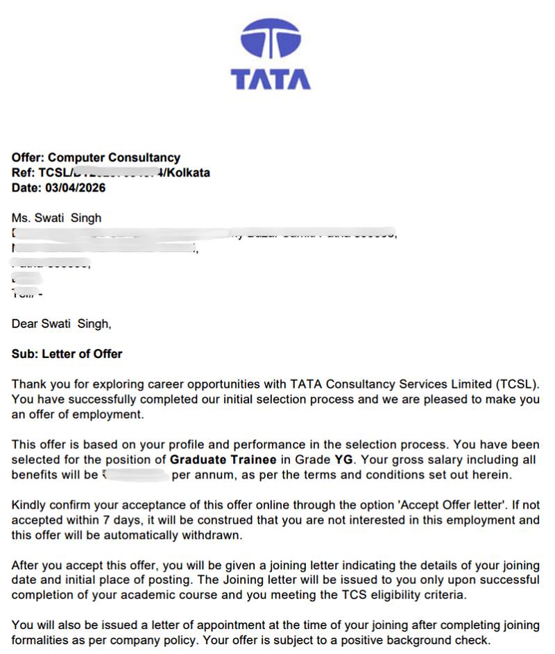 Offer letter