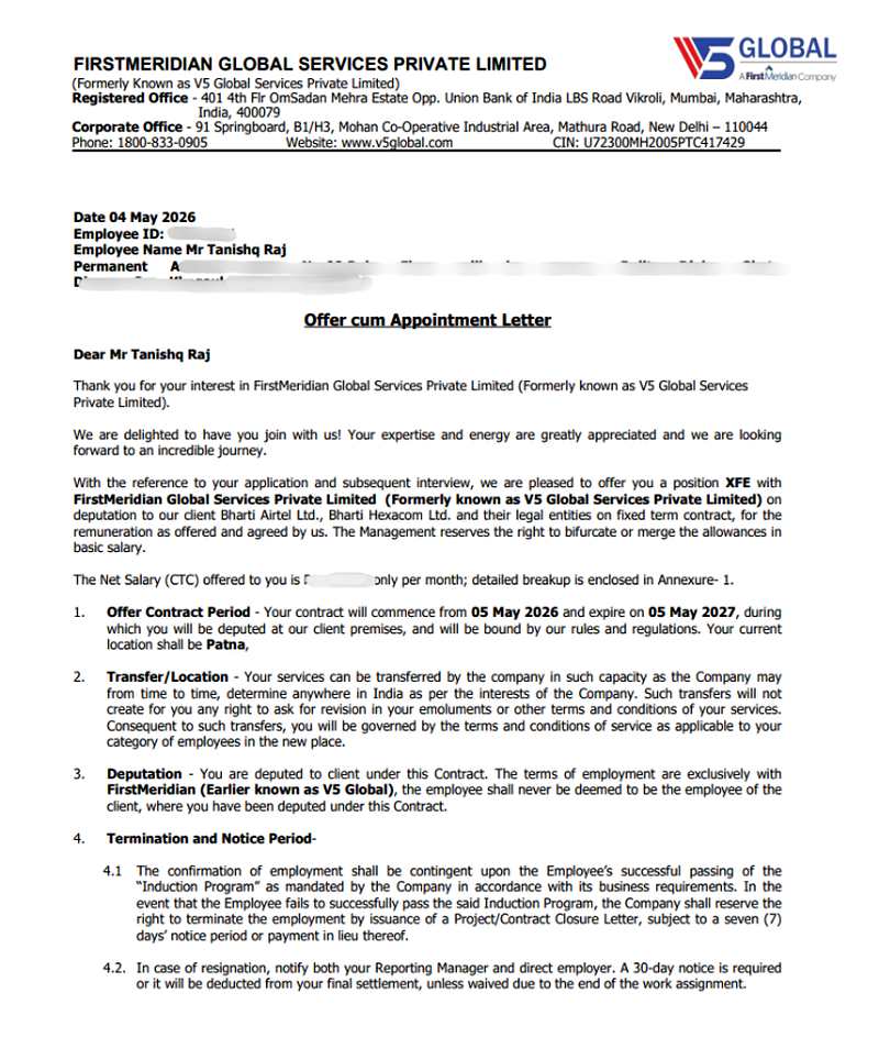 Offer letter