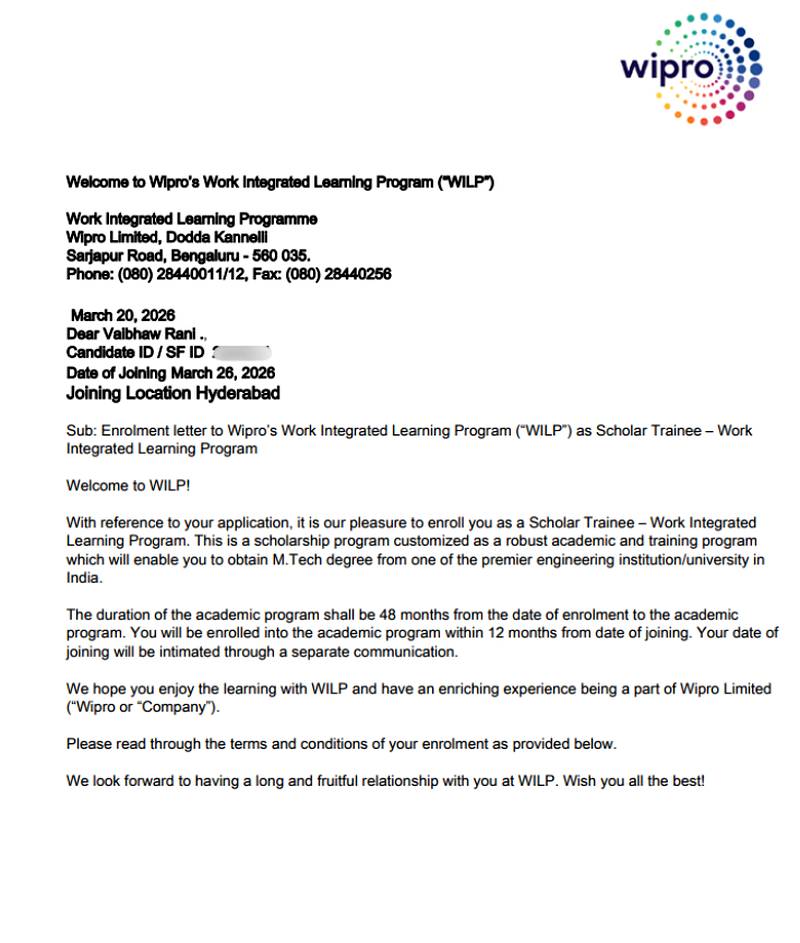 Offer letter
