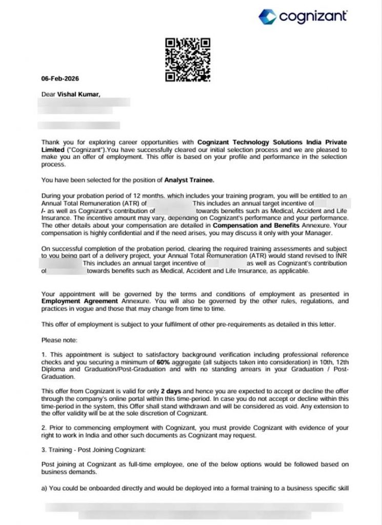 Offer letter